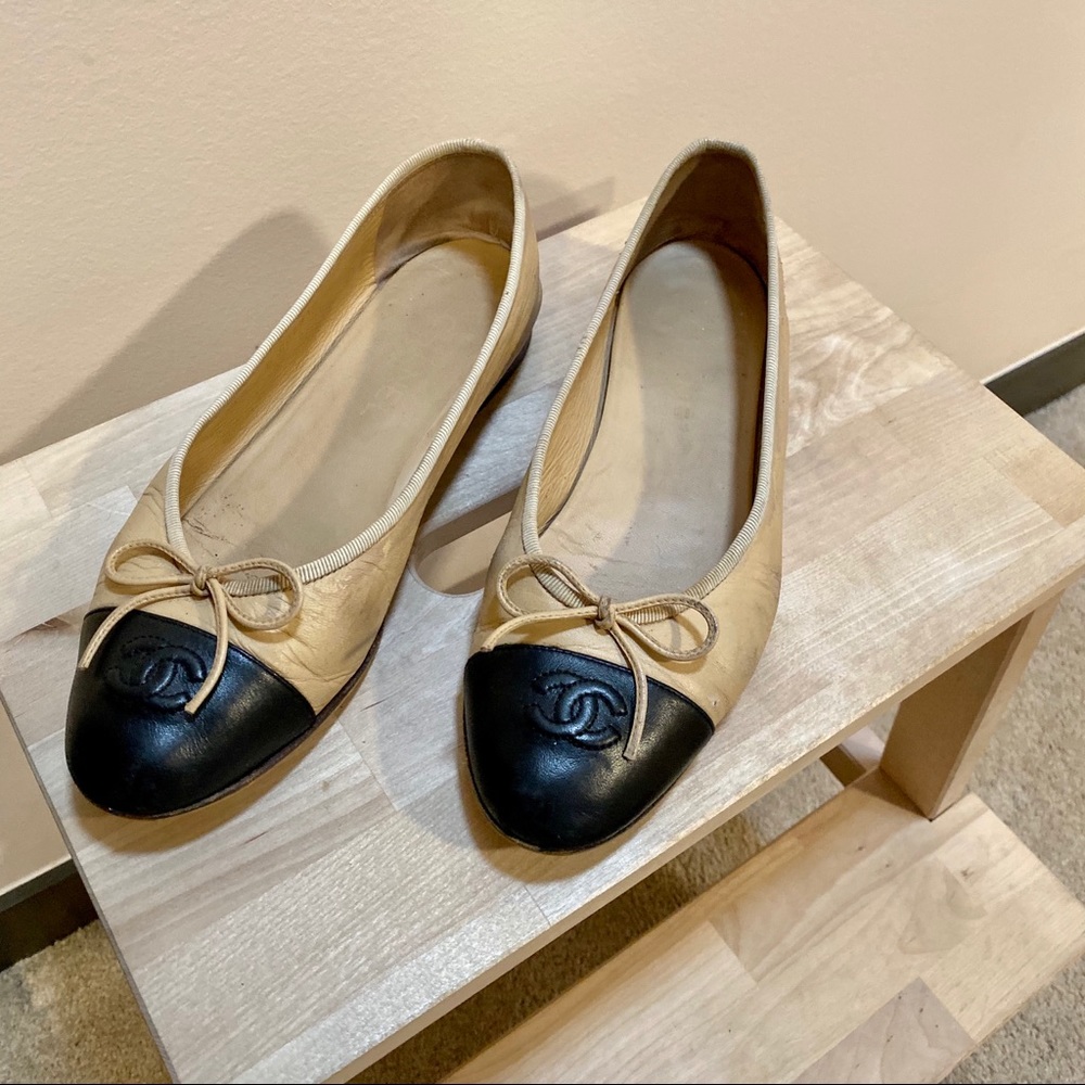 Chanel Ballerinas Lambskin Ballet Flats sz 39